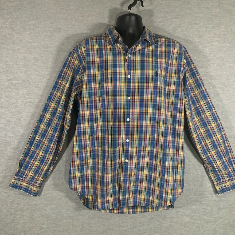 Ralph Lauren Mens SZ X-Large Classic Fit 100% Cotton Stripes Button Down Shirt